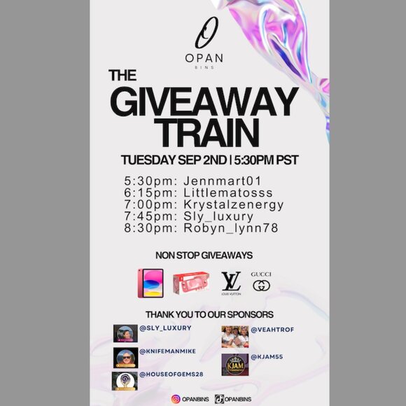 The GIVEAWAY Train | September  2nd | 5:30pm - Picture 1 of 8
